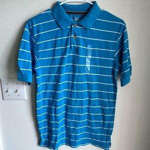 Place Blue White Striped Polo Boys Size XL 14 New